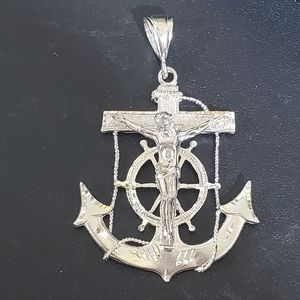 COPY - 925 Silver Christ and Anchor